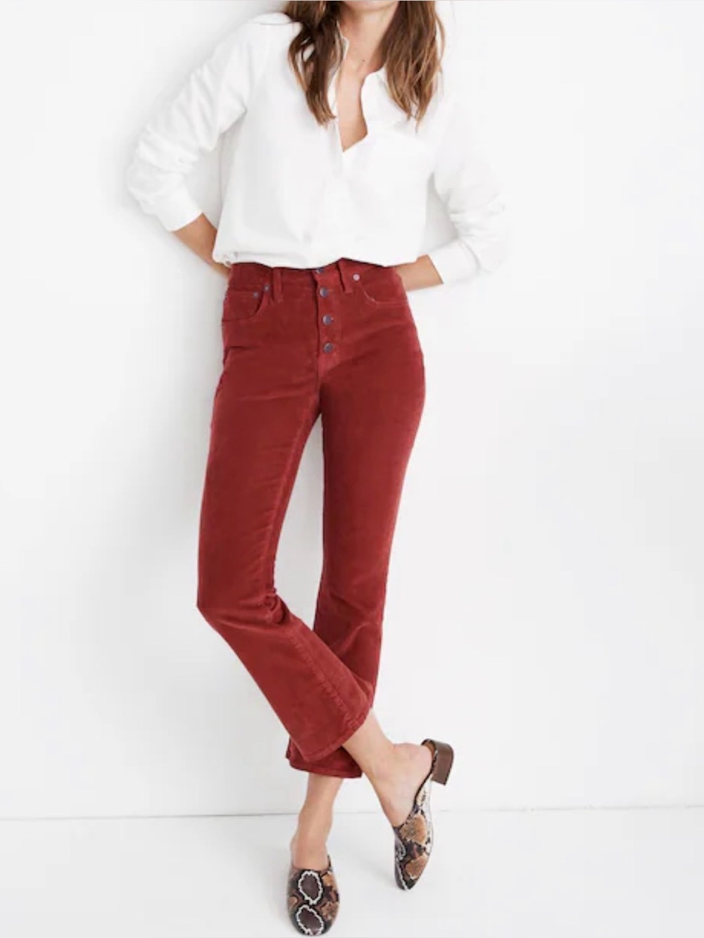 NWT Madewell Cali Demi-Boot Jeans in Corduroy: Button-Front Edition - 26